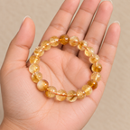 Natural Citrine Bracelet | Golden Yellow Crystal Gemstone Bracelet | Abundance & Prosperity Jewelry | Positive Energy Bracelet | Gift for Men & Women