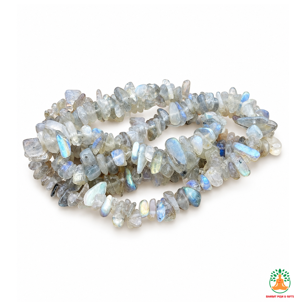 Labradorite Chips Crystal Necklace | Labradorite Beaded Necklace | Gemstone Necklace