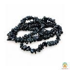Black Obsidian Chips Crystal Necklace | Black Obsidian Beaded Necklace | Gemstone Necklace