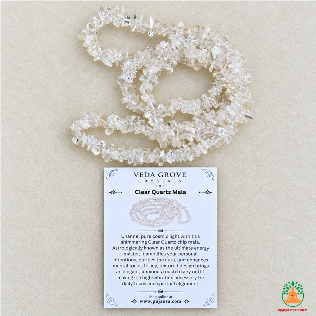 Clear Quartz Chips Crystal Necklace | Clear Quartz Chips Beaded Necklace | Gemstone Necklace