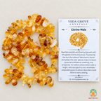 Orange Citrine Chips Crystal Necklace | Citrine Chips Beaded Necklace | Gemstone Necklace