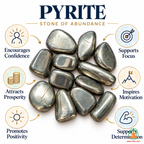 Natural Pyrite Tumble Stone – Polished Pyrite Gemstones | Manifestation Healing and Meditation Crystals