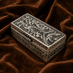 Silver Rectangular Storage Box | Pure Silver Decorative Puja Dabba Container