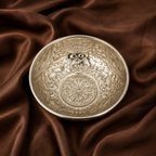 Silver Decorative Floral Engraved Bowl – Traditional Pooja & Home Décor
