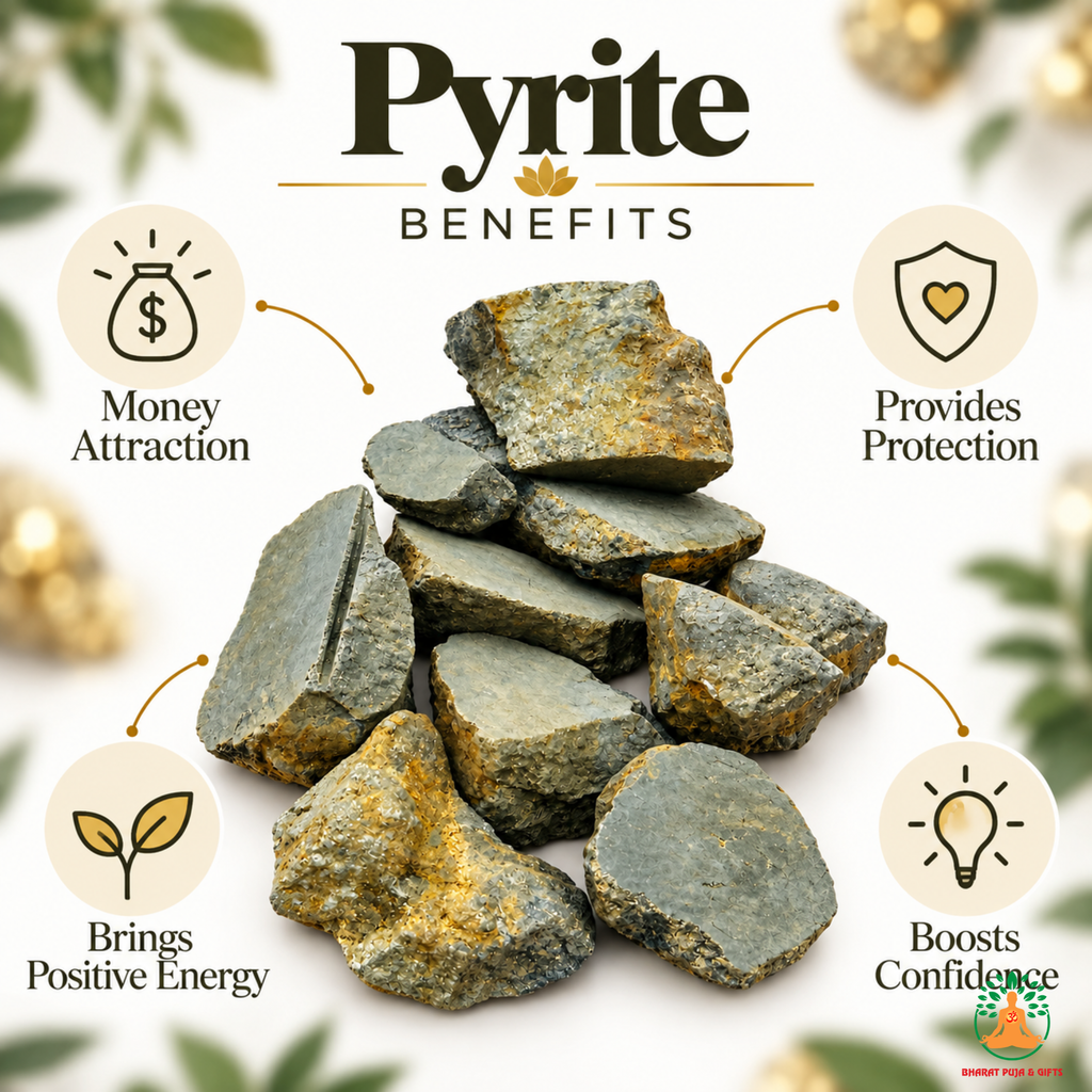 Pyrite Raw Crystals – Natural Rough Unpolished Gray Pyrite Stones | Gray Manifestation Healing and Meditation Crystals