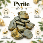 Pyrite Raw Crystals – Natural Rough Unpolished Gray Pyrite Stones | Gray Manifestation Healing and Meditation Crystals