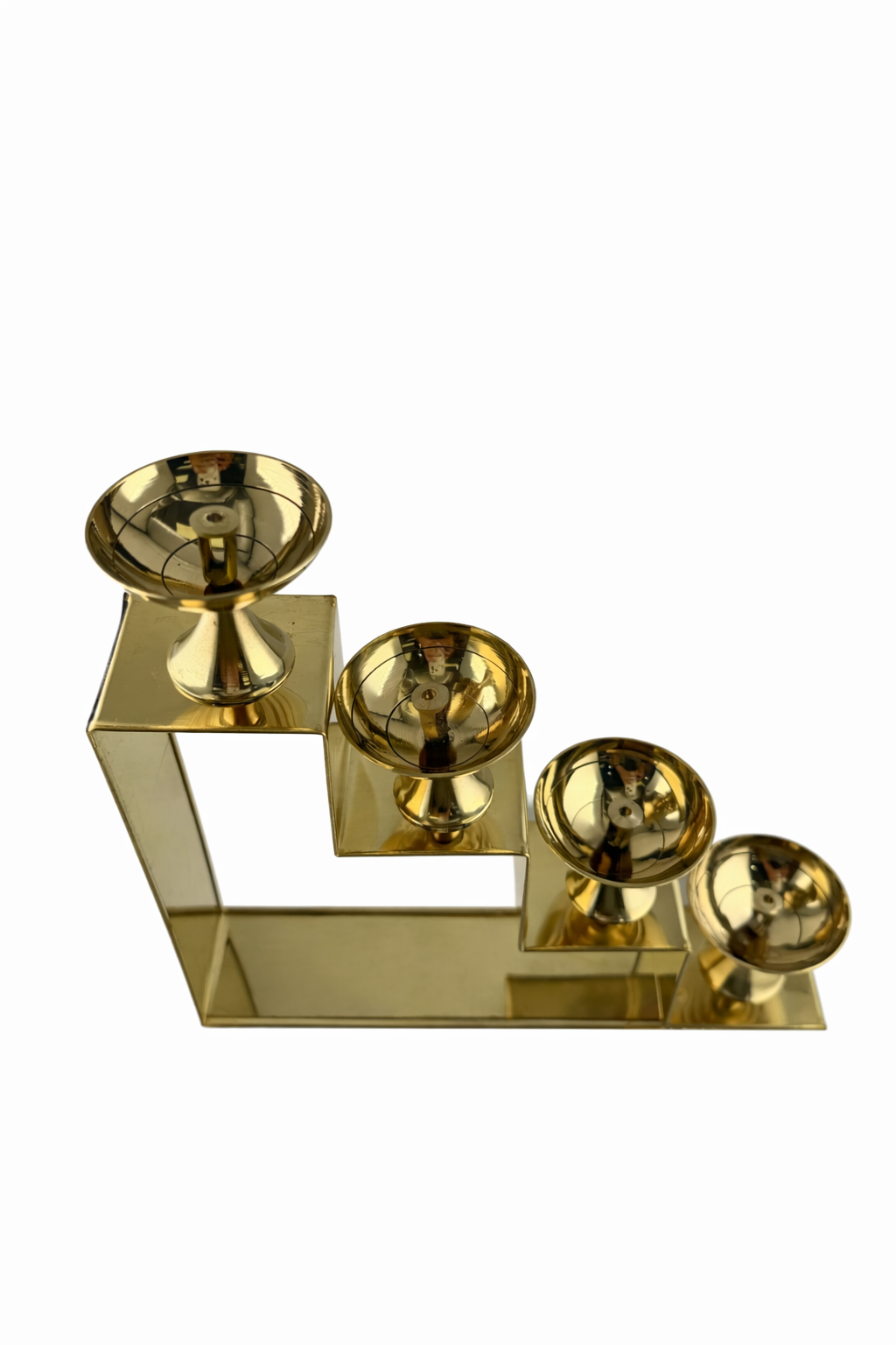 Brass Samai Multi-Step | Brass Lotus Step Diya | Traditional Puja Aarti Oil Lamp Arti Deepak Deepam  | Diwali Decor | Temple Decor