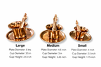 Panch Patra Set | Achaman Patra Pali Copper Plate | Copper Achaman Set
