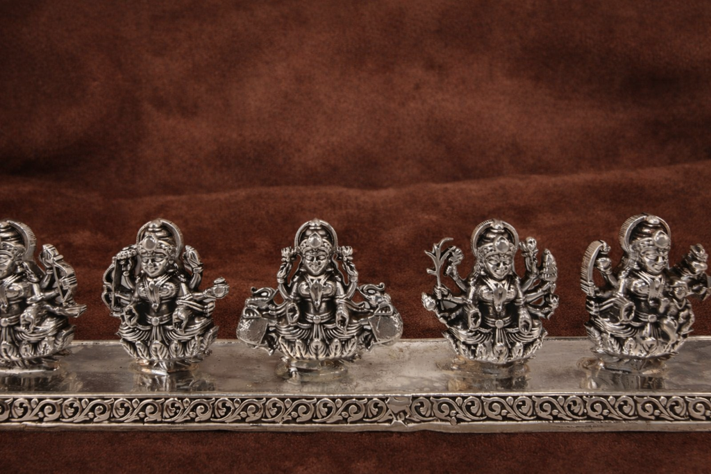 Silver Ashta Lakshmi Idol | 8 Forms of Lakshmi Statue | Eight Laxmi Murti