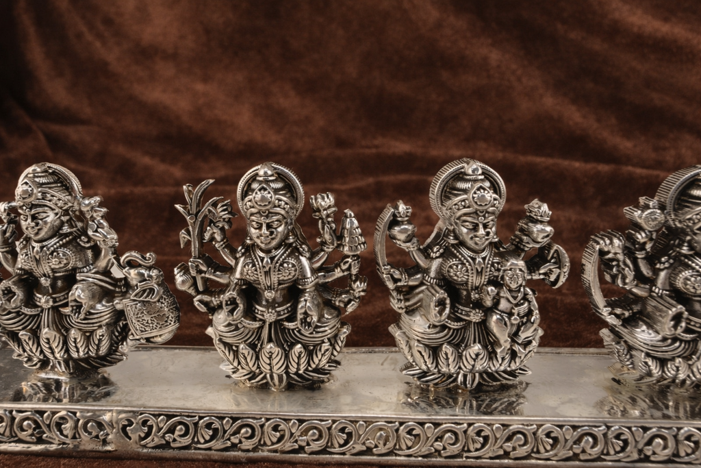 Silver Ashta Lakshmi Idol | 8 Forms of Lakshmi Statue | Eight Laxmi Murti