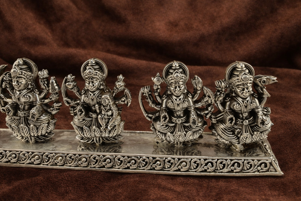 Silver Ashta Lakshmi Idol | 8 Forms of Lakshmi Statue | Eight Laxmi Murti