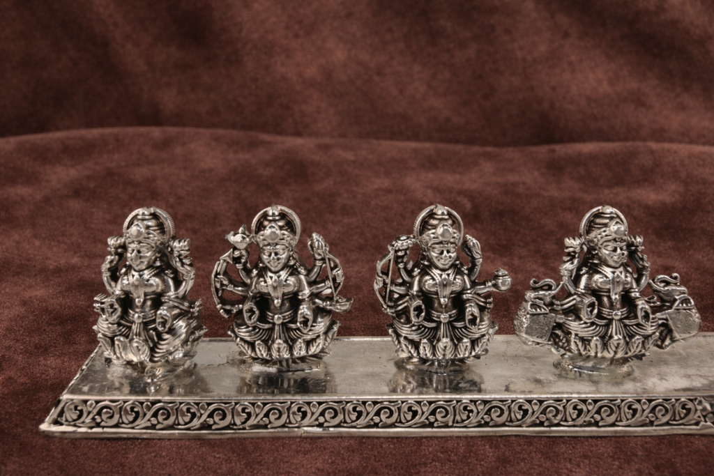 Silver Ashta Lakshmi Idol | 8 Forms of Lakshmi Statue | Eight Laxmi Murti