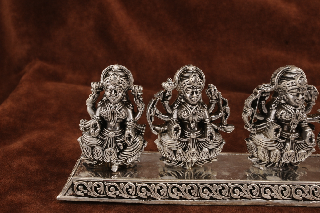 Silver Ashta Lakshmi Idol | 8 Forms of Lakshmi Statue | Eight Laxmi Murti