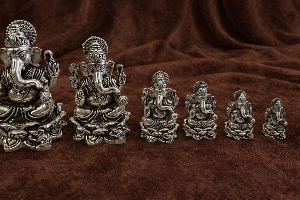 Pure Silver Ganesha Idol | 999 Silver Ganapati Idol | Silver Ganesha Murti