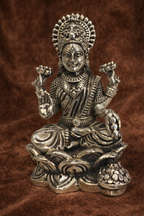 Pure Silver Lakshmi Idol | Goddess Lakshmi Laxmi Devi Idol | Silver Laxmi Murti
