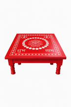 Red Shubh Labh Chaurang | Chowki Bajot 18"x18"