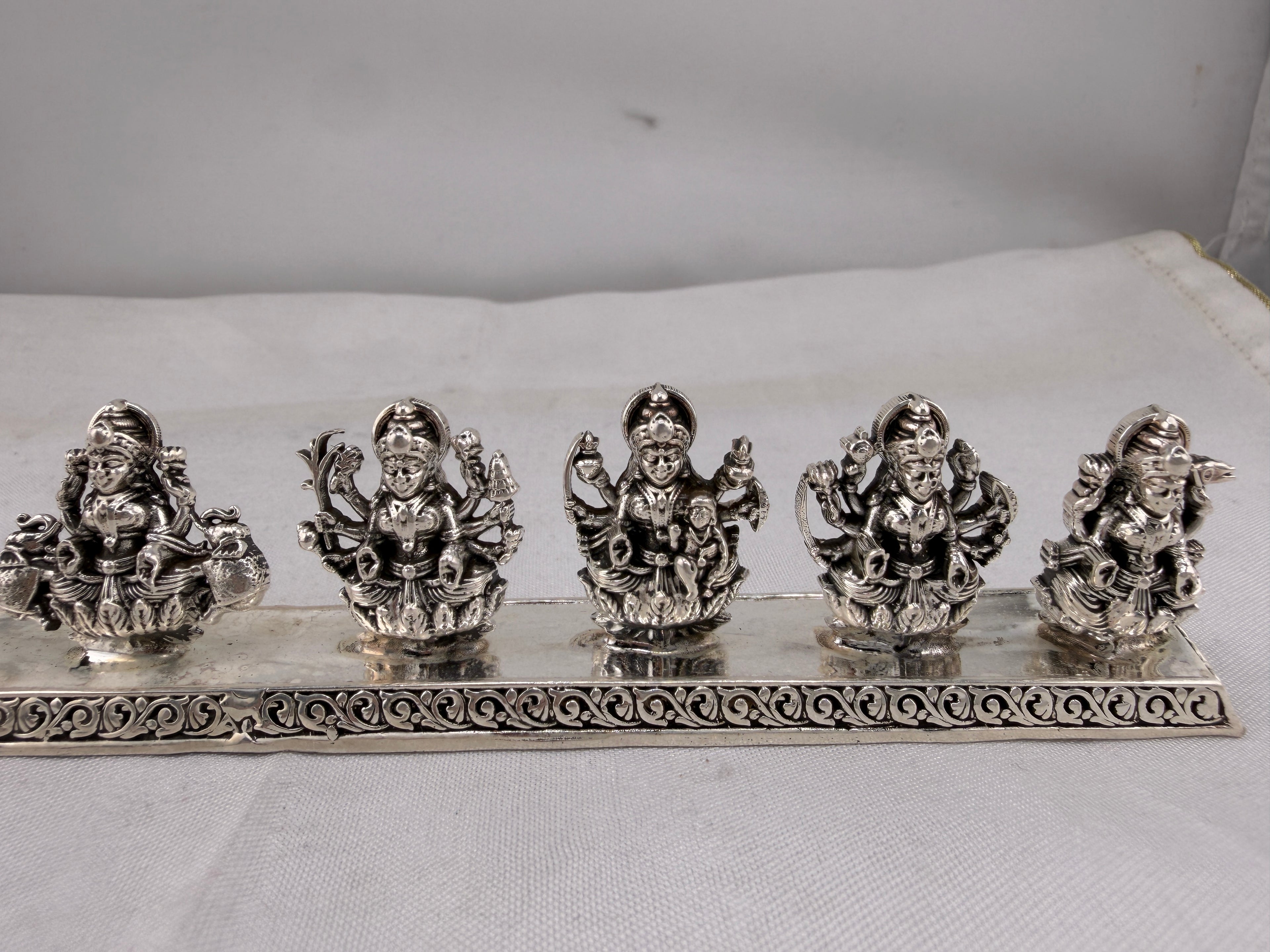Silver Ashta Lakshmi Idol | 8 Forms of Lakshmi Statue | Eight Laxmi Murti