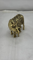 Panchaloha Kamadhenu Idol | Panchadhatu Cow and Calf Murti | Panchalogam Gau Mata Statue