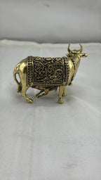 Panchaloha Kamadhenu Idol | Panchadhatu Cow and Calf Murti | Panchalogam Gau Mata Statue