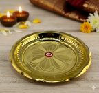 Brass Plates with floral engraving