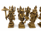 Brass Dashavatar Statue Set | Vishnu Dashavatar Idol Set | Ten Incarnations of Vishnu Murtis