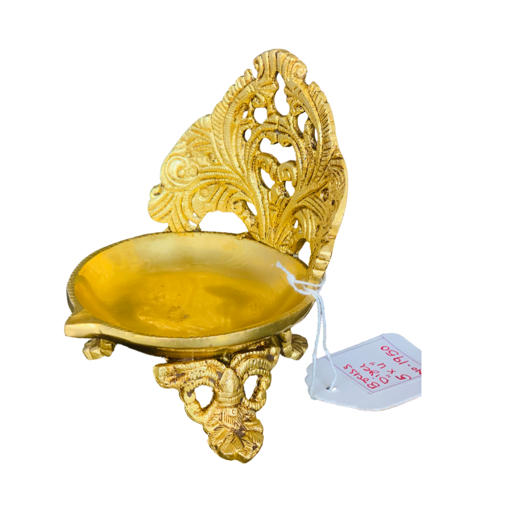 Small urli Brass Diya Lamp Designer peacock