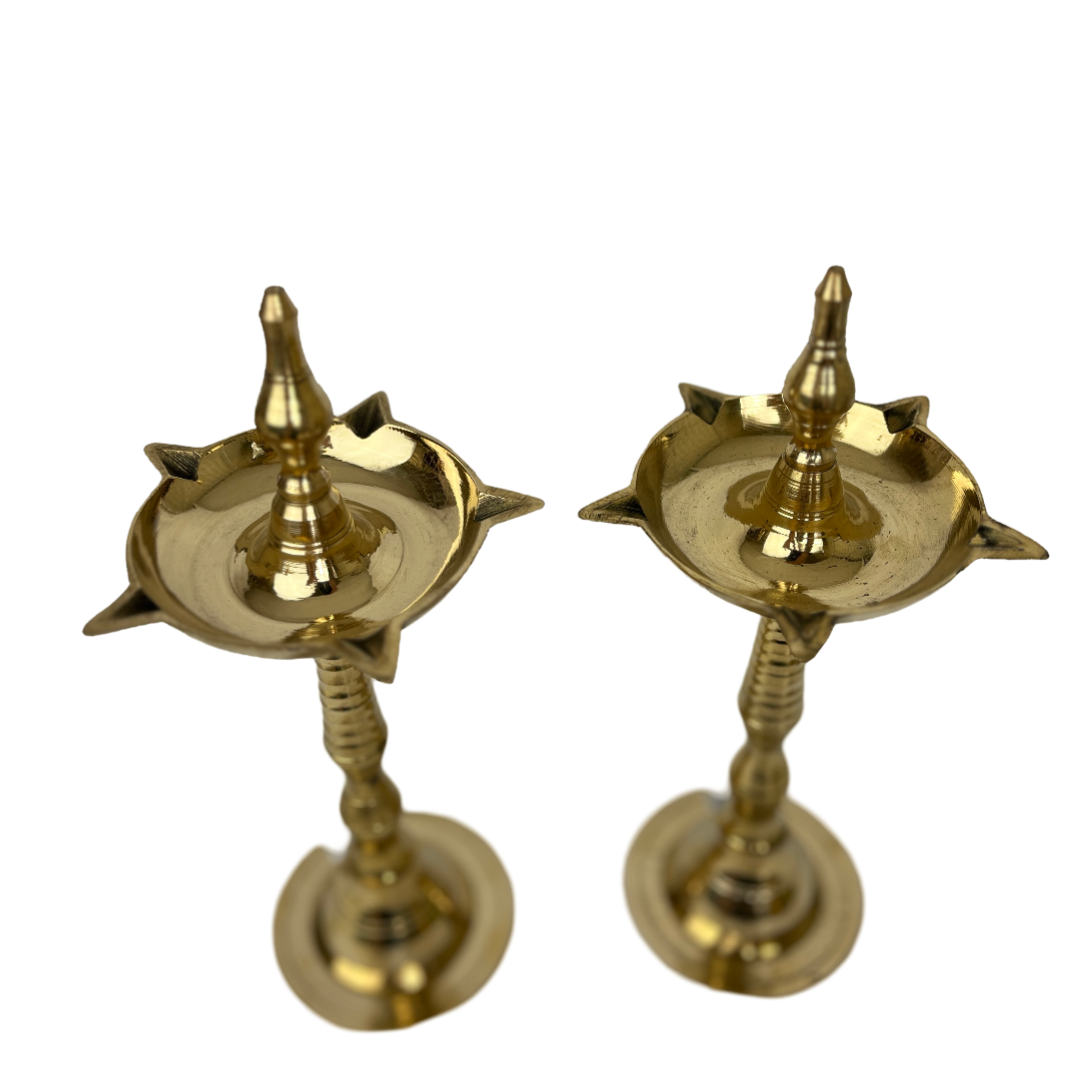 Brass Samai Pair Brass Oil Diya