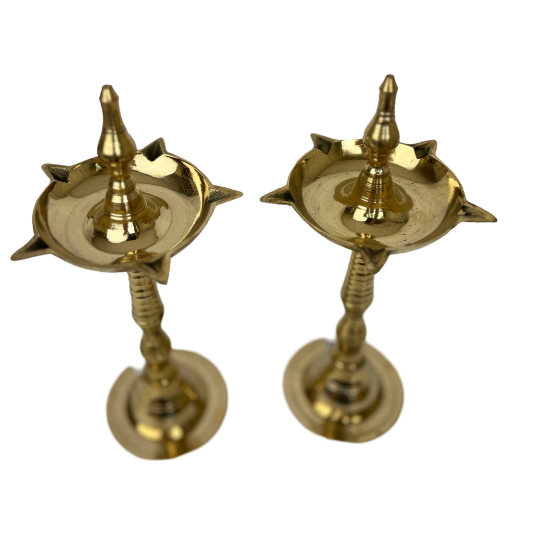 Brass Samai Pair Brass Oil Diya
