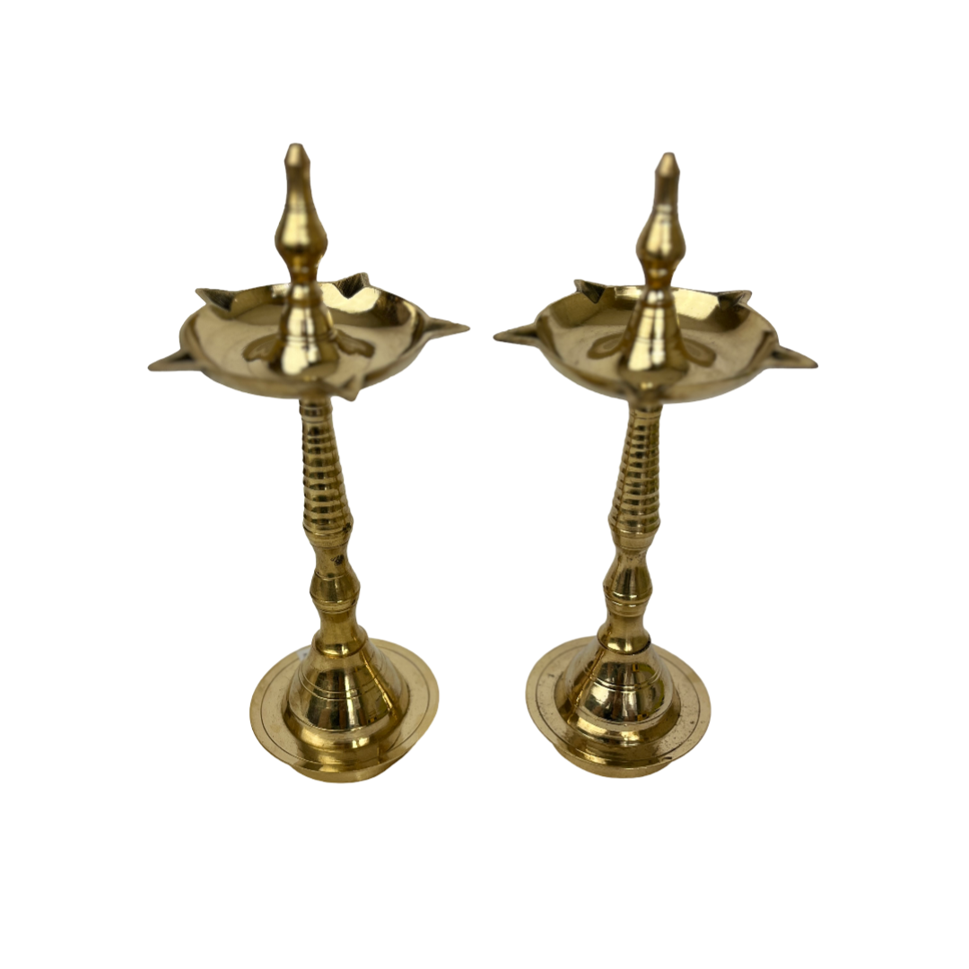 Brass Samai Pair Brass Oil Diya