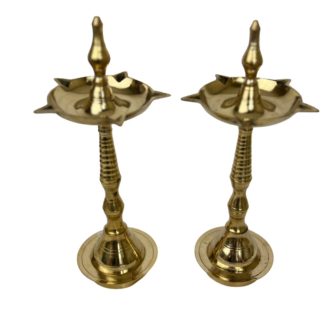 Brass Samai Pair Brass Oil Diya