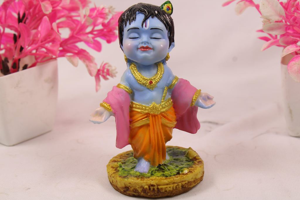 baby Krishna Kahna God Idol for Pooja, Car & Home decor, collection art figurine