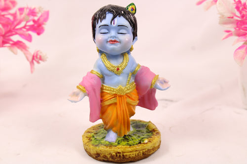 baby Krishna Kahna God Idol for Pooja, Car & Home decor, collection art figurine