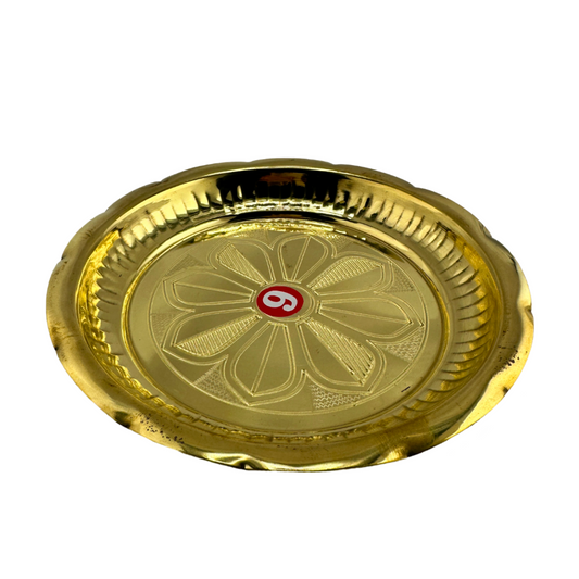 Brass Plates with floral engraving