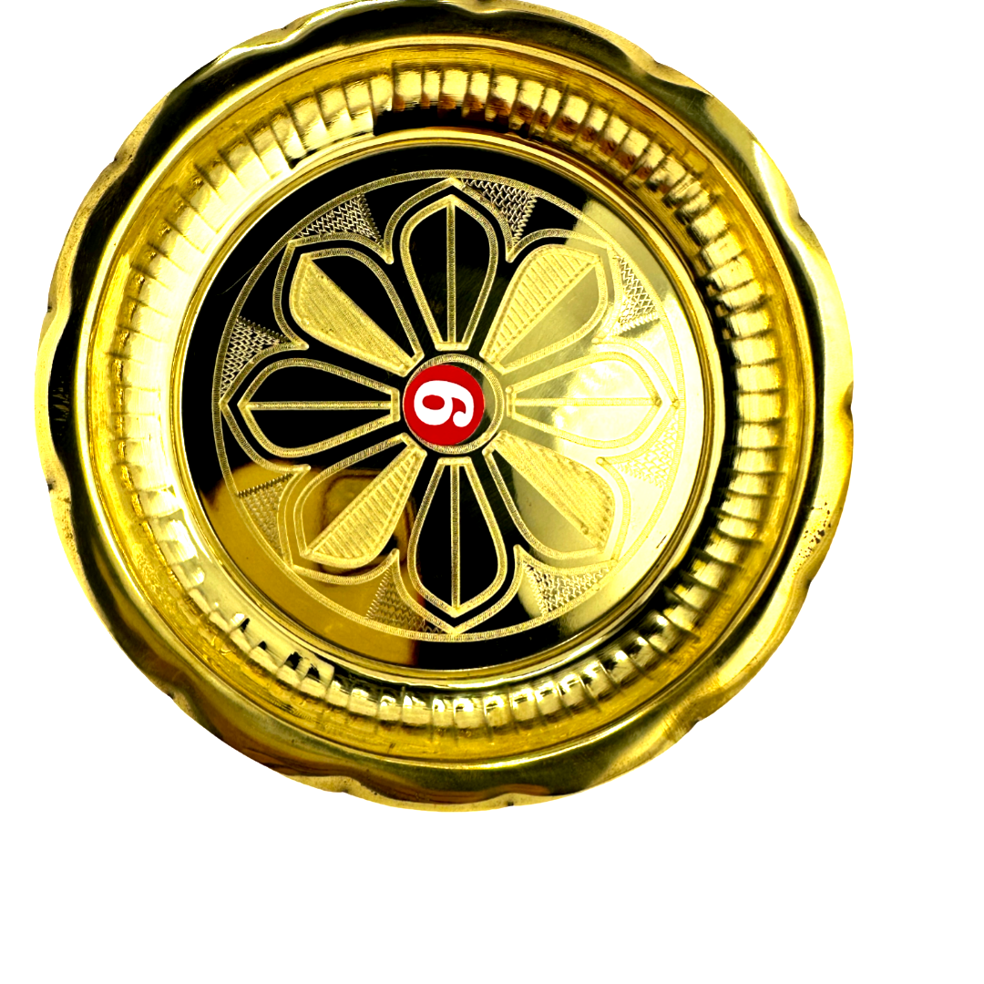Brass Plates with floral engraving