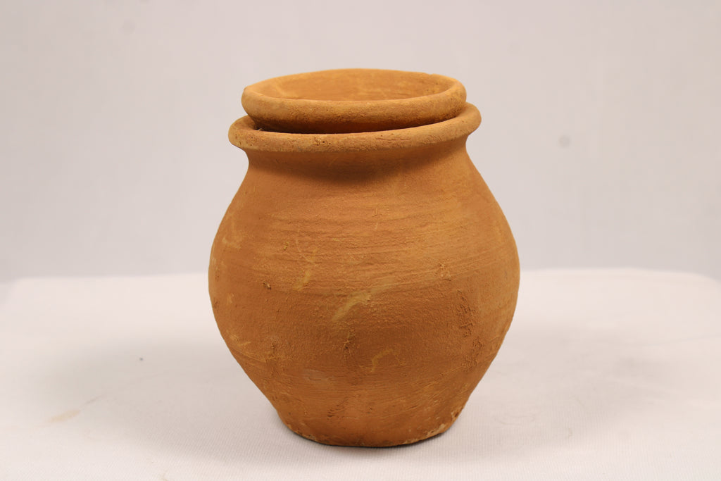 Traditional Terracotta Clay Pot with Lid | Handmade Matka Ghada for Water Storage, Home Decor, Kitchen, Festivals &amp; Rustic Decoration