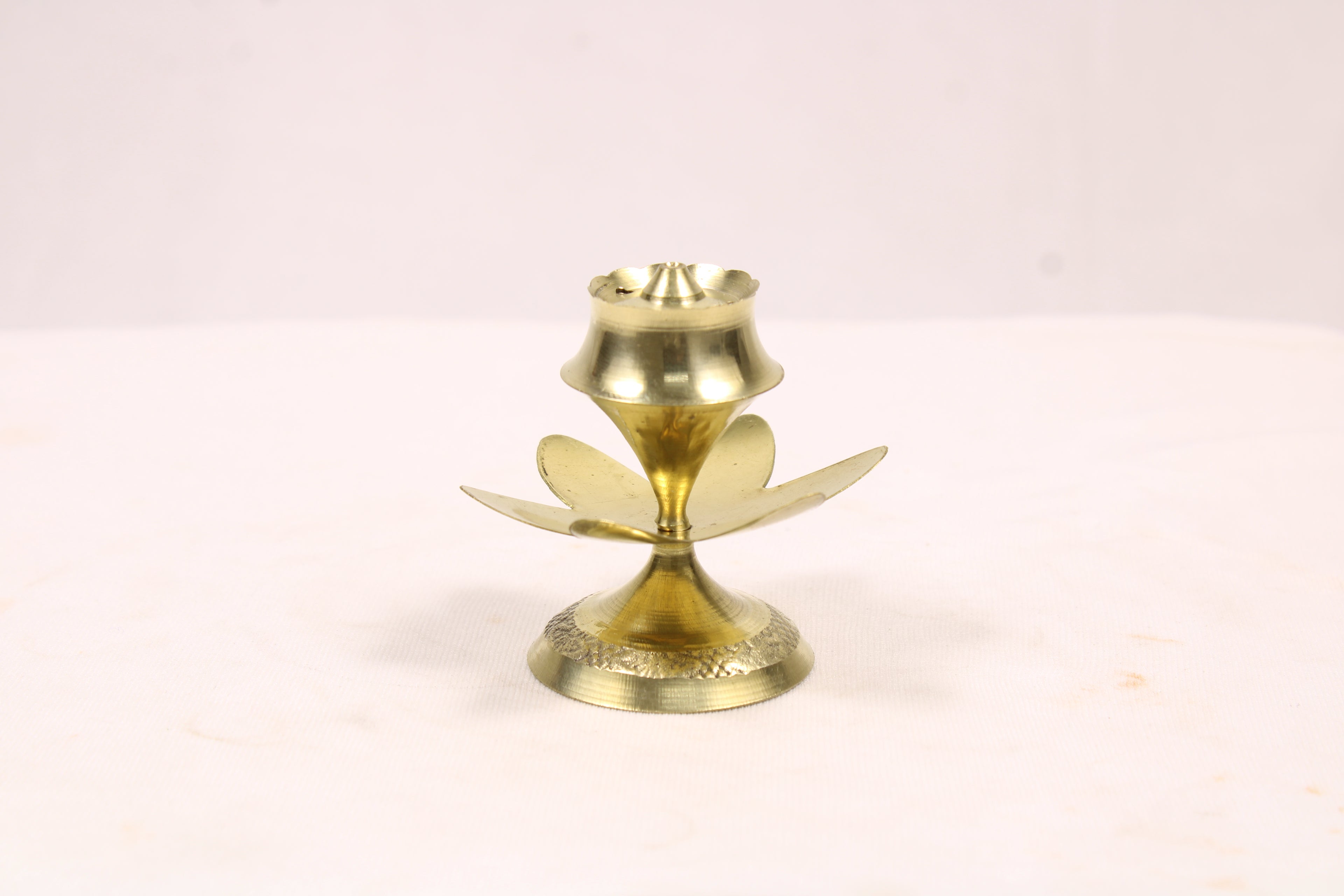 Brass Agarbatti Stand Flower Design | 5 Petal Incense Stick Holder | Brass Incense Stick Stand