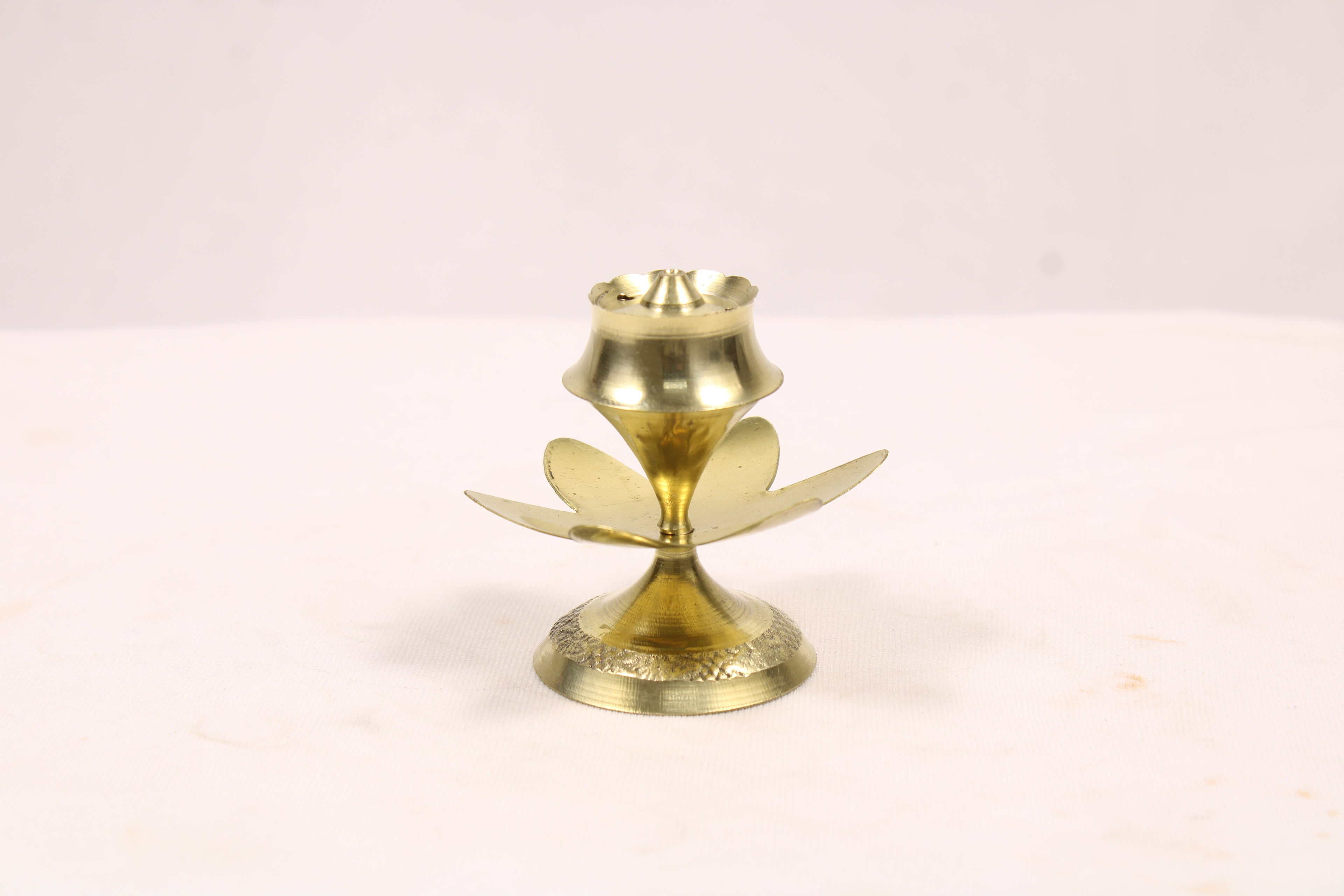 Brass Agarbatti Stand Flower Design | 5 Petal Incense Stick Holder | Brass Incense Stick Stand