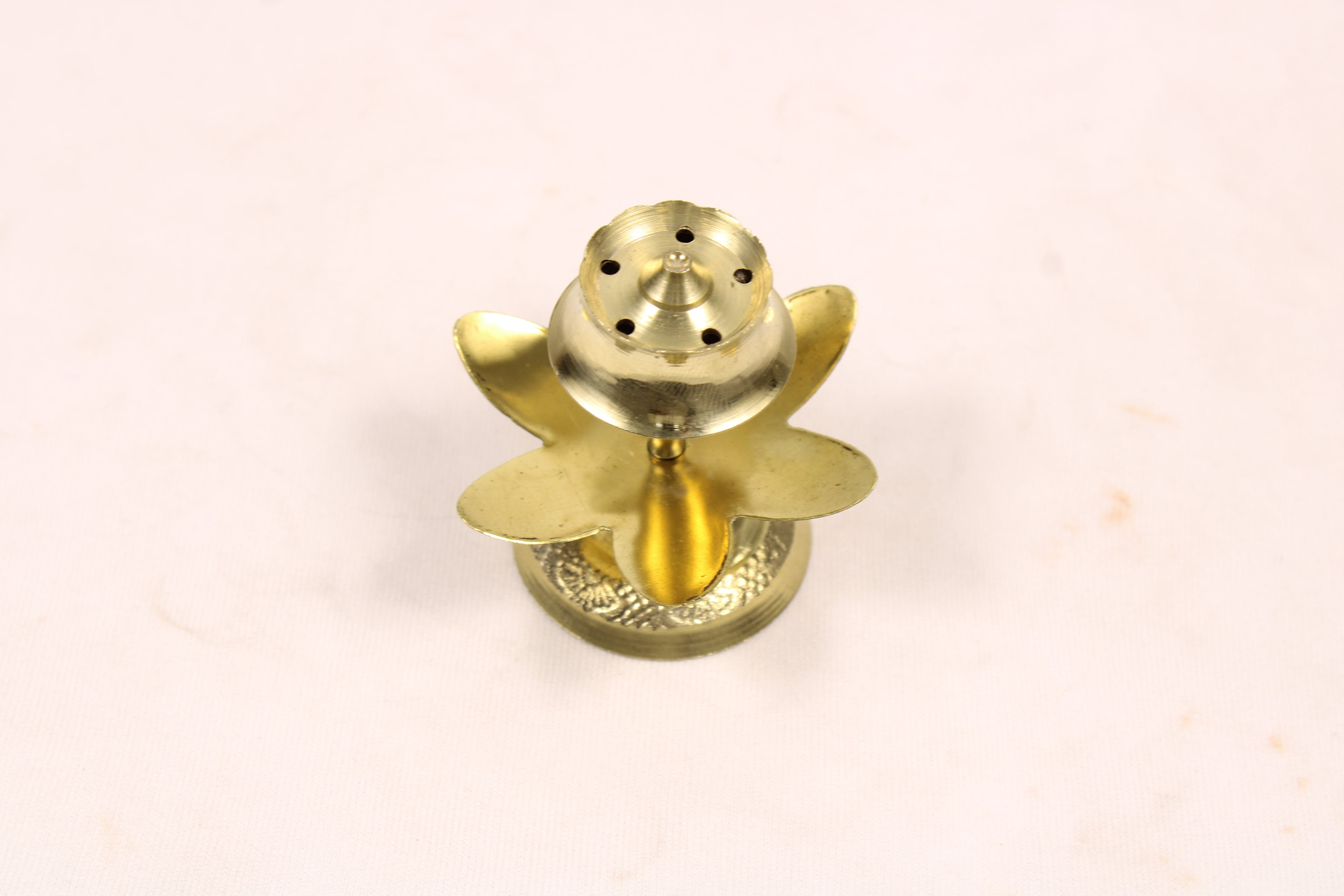Brass Agarbatti Stand Flower Design | 5 Petal Incense Stick Holder | Brass Incense Stick Stand