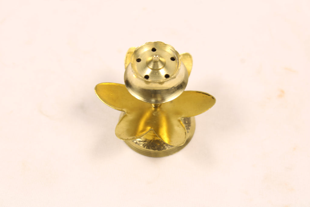 Brass Agarbatti Stand Flower Design | 5 Petal Incense Stick Holder | Brass Incense Stick Stand
