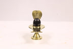 Black Shaligram Shivling with Brass Jalahari Yoni Base and Stand | Natural Stone Shiva Lingam for Puja, Abhishek, and Home Temple