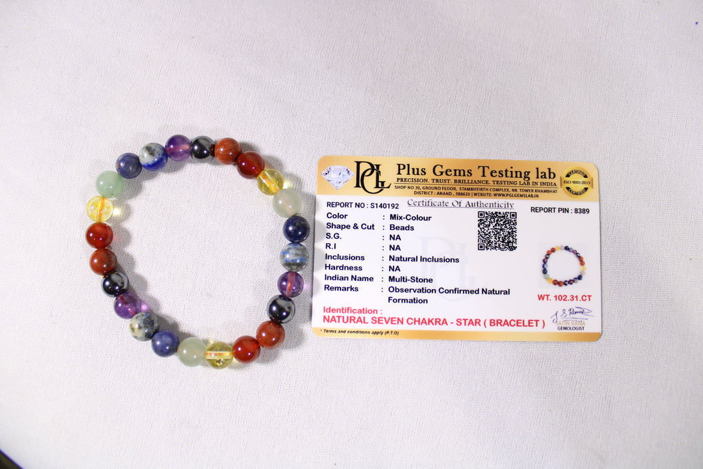 7 Chakra Bracelet | Rainbow Chakra Crystal Bracelet | Meditation & Yoga Jewelry | Energy Balance Bracelet | Spiritual Gift