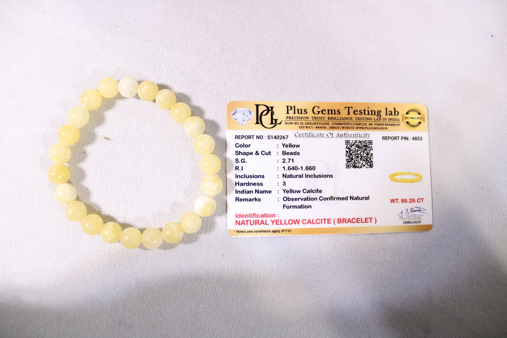 Yellow Calcite Bracelet | Natural Yellow Crystal Gemstone Bracelet | Prosperity & Confidence Jewelry | Meditation Bracelet | Spiritual Gift