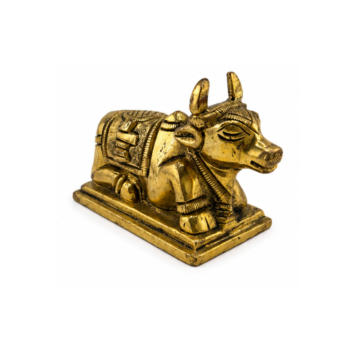 Brass Nandi Bull Idol | Sacred Nandi Bull Statue | Nandi Murti