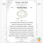 Howlite Crystal Necklace | Howlite Beaded Necklace | Gemstone Necklace Howlite Mala | Natural White Gemstone Meditation Mala