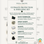 Protection & Shielding Tumble Stone Set – Polished Natural Gemstones | Tumbled Crystals Set | Spiritual Gift | Manifestation and Meditation Crystals