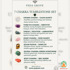 7 Chakra Tumble Stone Set | Polished Chakra Healing Crystals | Amethyst Tiger Eye Red Jasper Green Aventurine Labradorite Clear Quartz Carnelian Rose Quartz Tumbled Crystal Set