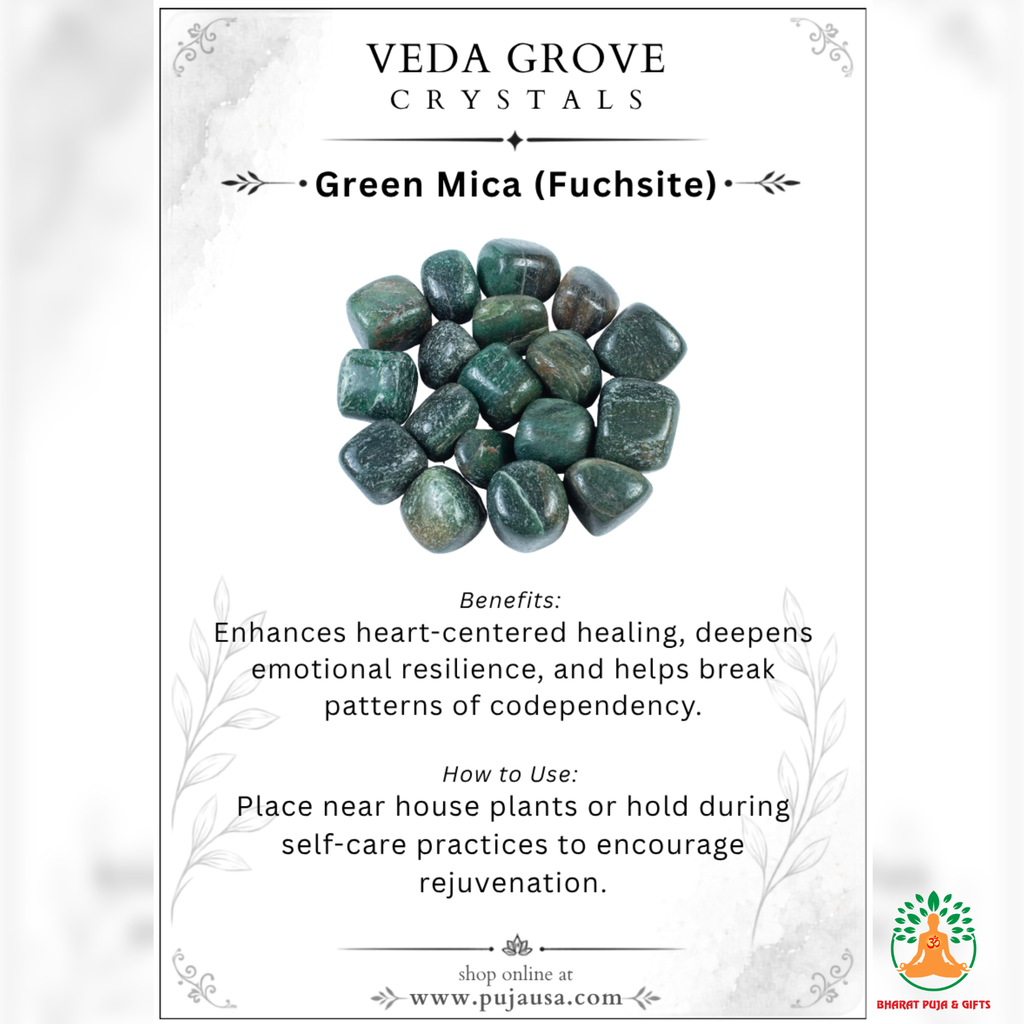 Green Mica Tumble Stones – Polished Green Gemstones | Fuchsite Crystals| Green Muscovite Gemstones | Manifestation and Healing Crystals