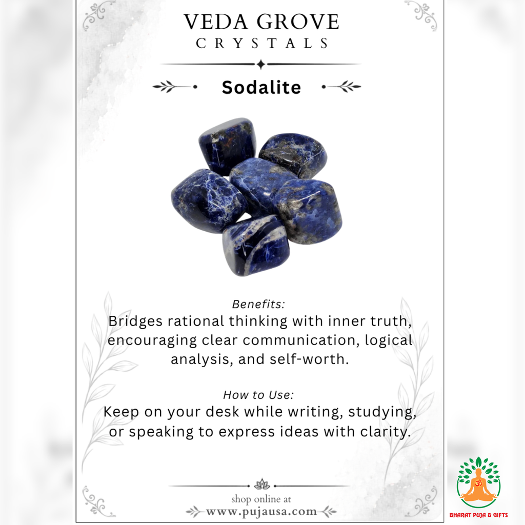 Natural Sodalite Tumble Stones – Polished Blue Gemstones | Manifestation and Healing Crystals