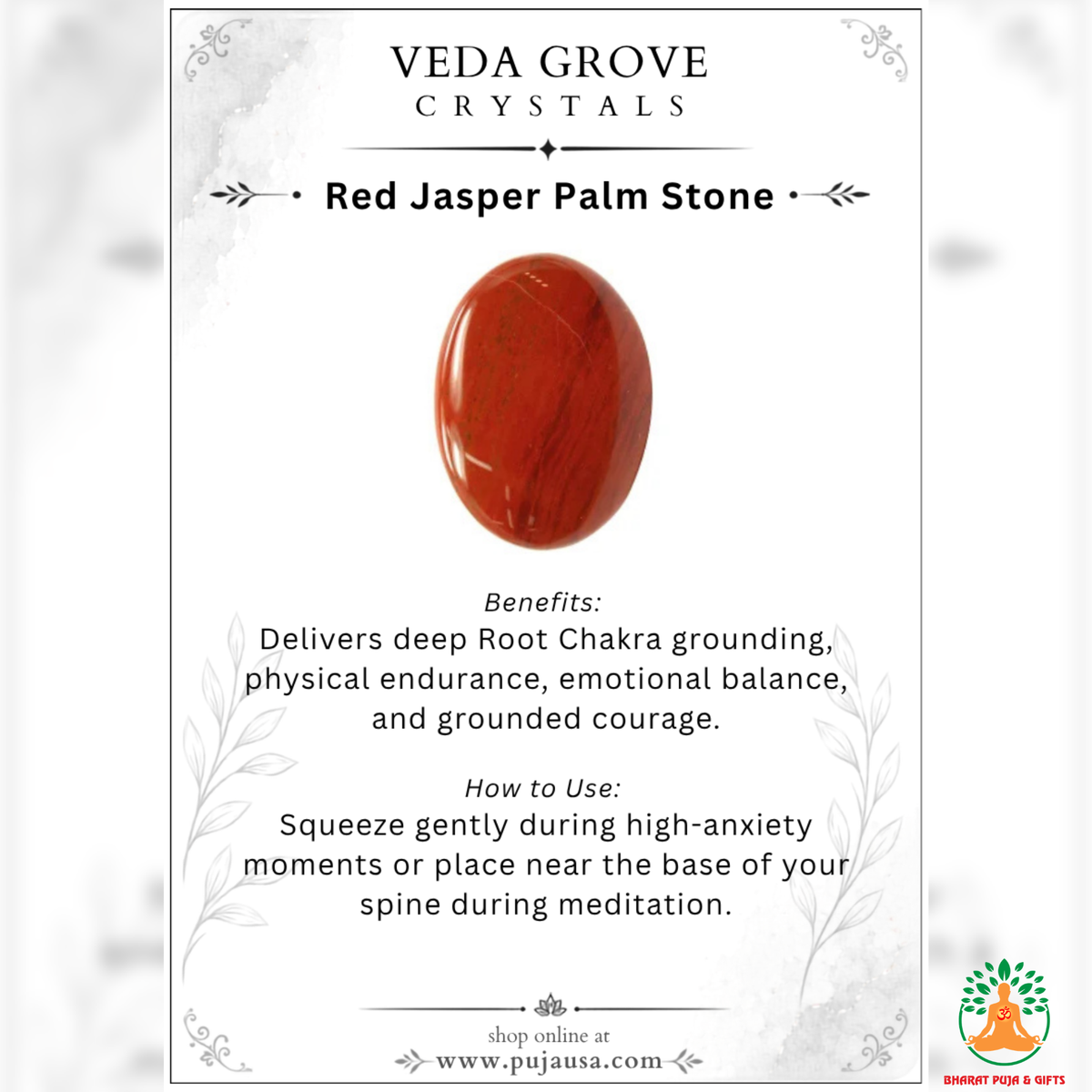 Red Jasper Palmstone Set of 3 – Natural Polished Crystal Stones | Grounding Root Chakra Crystal Healing | Polished Worry Stone