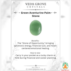 Green Aventurine Palmstone Set of 3 | Natural Green Crystal Palm Stones | Polished Smooth Oval Worry Stones | Prosperity & Meditation Stones